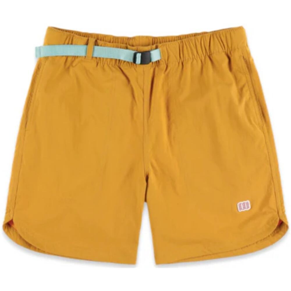 Topo Designs River Shorts 6" Relaxed Water Repellent Pockets Mustard M